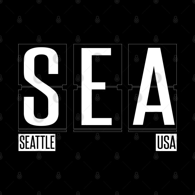 SEA - Seattle Washington Airport Code Souvenir or Gift Shirt by HopeandHobby