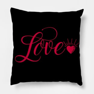 Cute Love Graphic Letter Print Design Pillow