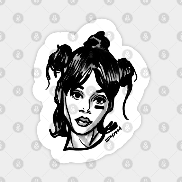 Left Pose Magnet by sketchnkustom