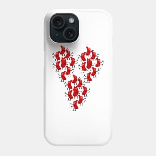 Red ants in the shape of a heart Phone Case