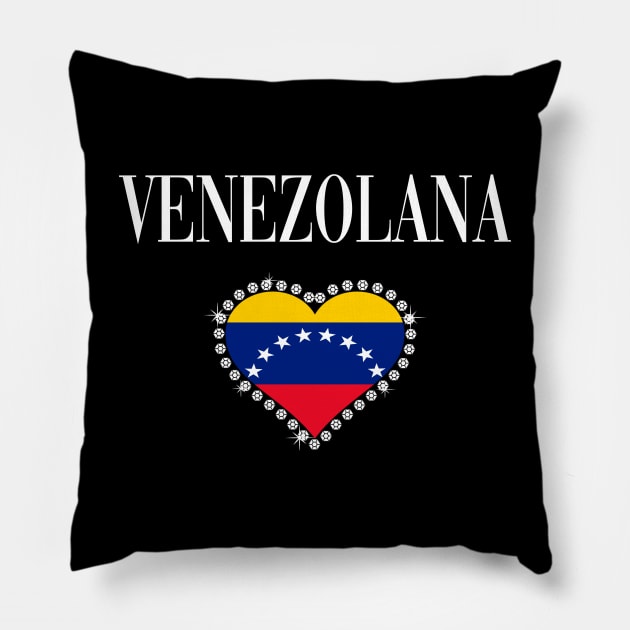 Camiseta Venezolana Venezuelan Girl Women T-shirt Pillow by soccer t-shirts