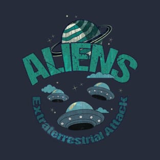 Aliens Extraterestrial Attack T-Shirt