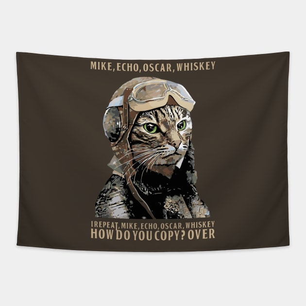 M.E.O.W. Mike Echo Oscar Whiskey Tapestry by Ringseek