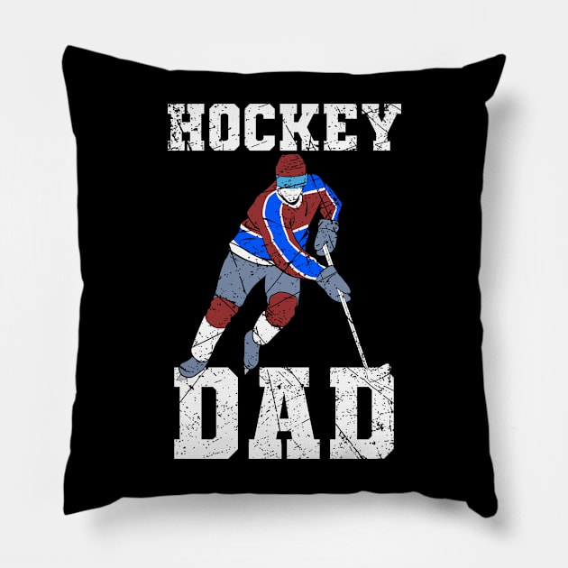 Hockey Dad Hockey Fan Ice Hockey Fan Pillow by Crazy Shirts