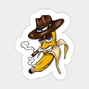 The Crooked Banana series : The banana cowboy Magnet