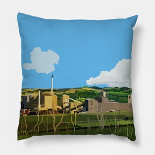 Industrial landscape Pillow