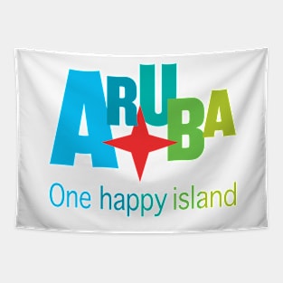 Aruba One Happy Island - all in colors. Tapestry