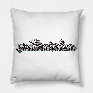 South Carolina Rainbow Design Pillow