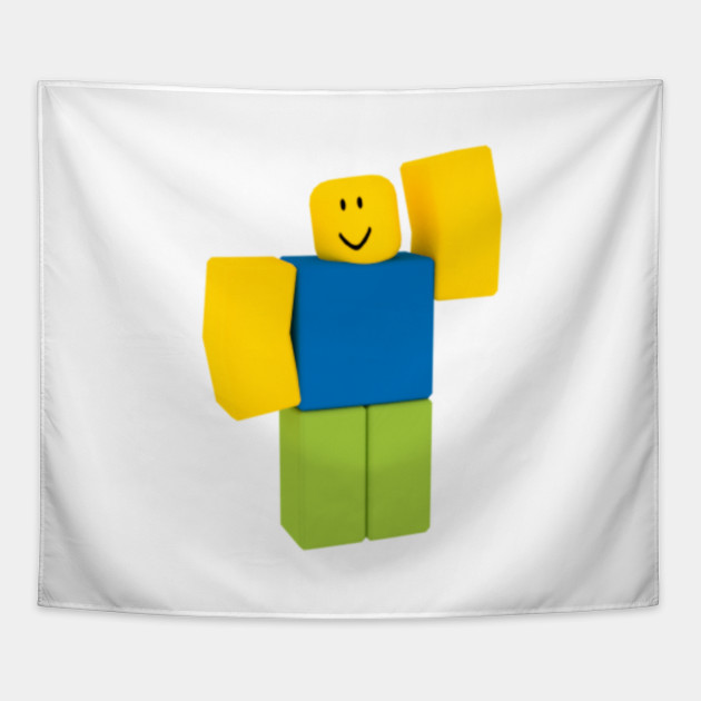 Roblox Noob Roblox Tapestry Teepublic - roblox logo game oof single line metal texture gamer roblox mask teepublic