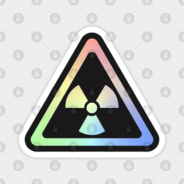 Radioactive Symbol Warning Sign - Triangular Magnet by ScienceCorner