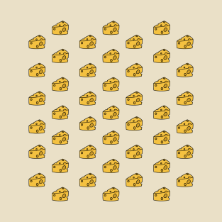 Cheese Lover's Cheese Pattern T-Shirt