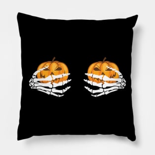 Halloween Funny T-Shirt Pumpkins Bones Pillow