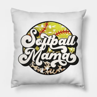 Softball Mama Leopard   Softball Mom Pillow
