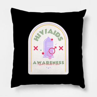 Hiv Aids Awareness Design Pillow