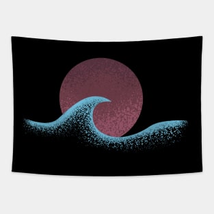 wave and sun textured design Tapestry