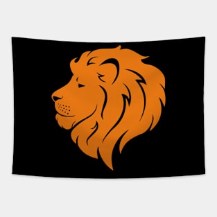 orange lion head Tapestry