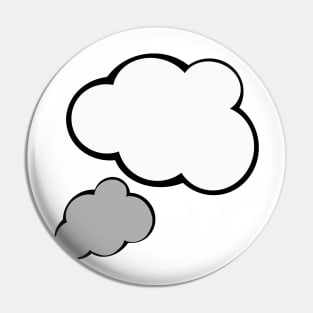 White and grey cloud Pin