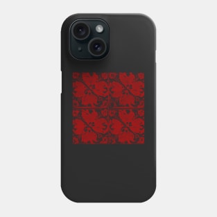 Hibiscus Flowers Print - Crimson Aesthetic Phone Case