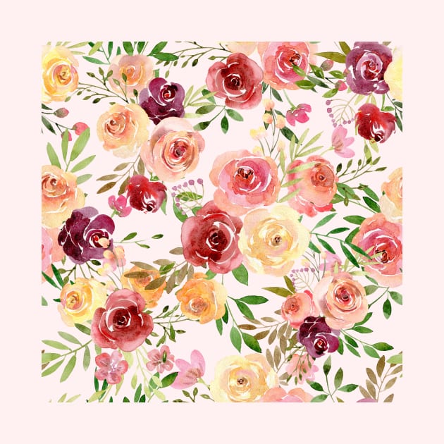 Pretty Peach Peony Floral by epiclovedesigns