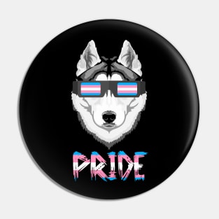 Siberian Husky Transgender Flag Lgbt Pin