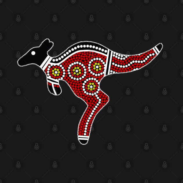 Aboriginal Art Kangaroo by hogartharts