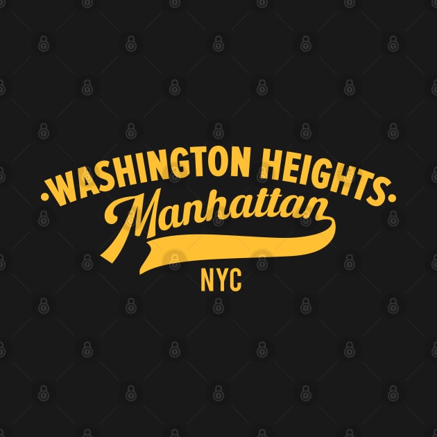 Washington Heights Manhattan - Vintage Style Lettering by Boogosh