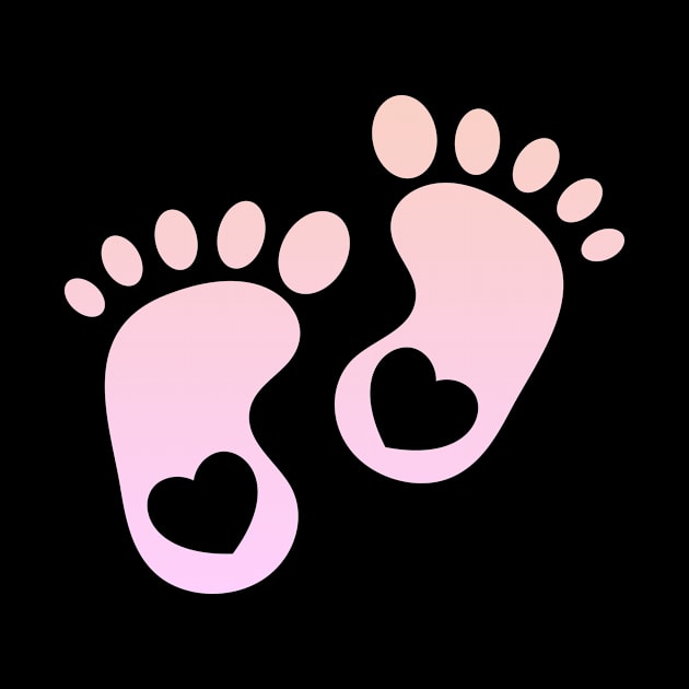 Little Baby Feet Birth cute Pregnancy Women Gifts by Foxxy Merch