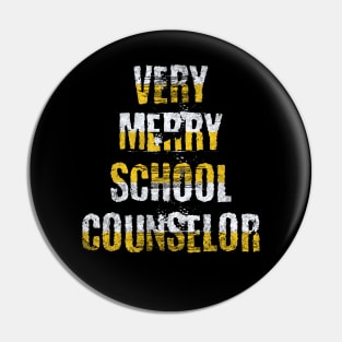 Very merry school counselor Sticker Pin