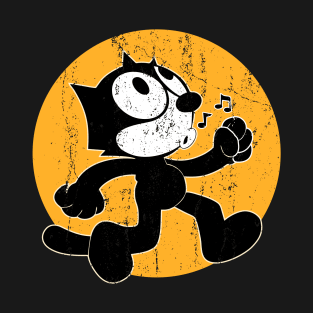 Felix The Cat - Distressed Textrue T-Shirt