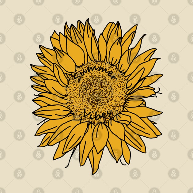 Sunflower Summer Vibe by ellenhenryart