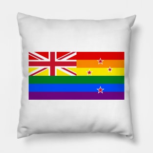 New Zealand LGBTQ Pride Flag Pillow