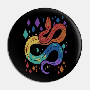 Gay Pride Snake Pin