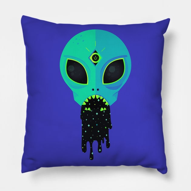 Alien Flu Pillow by BadOdds