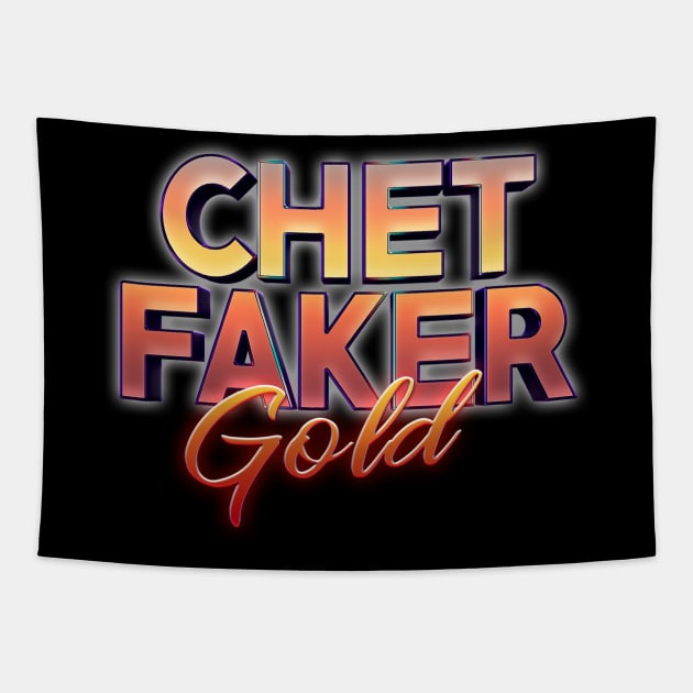 Gold Chet Faker Tapestry by lefteven