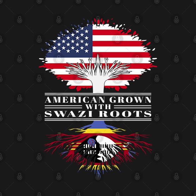 American Grown With Swazi Roots Us Swaziland Flag Tree by BramCrye