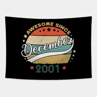 Awesome Since December 2001 Birthday Retro Sunset Vintage Tapestry