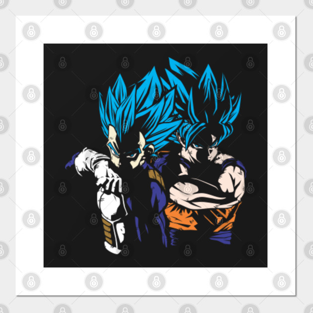 Goku Vegeta Super Saiyan Blue Dragon Ball Z Posters And Art