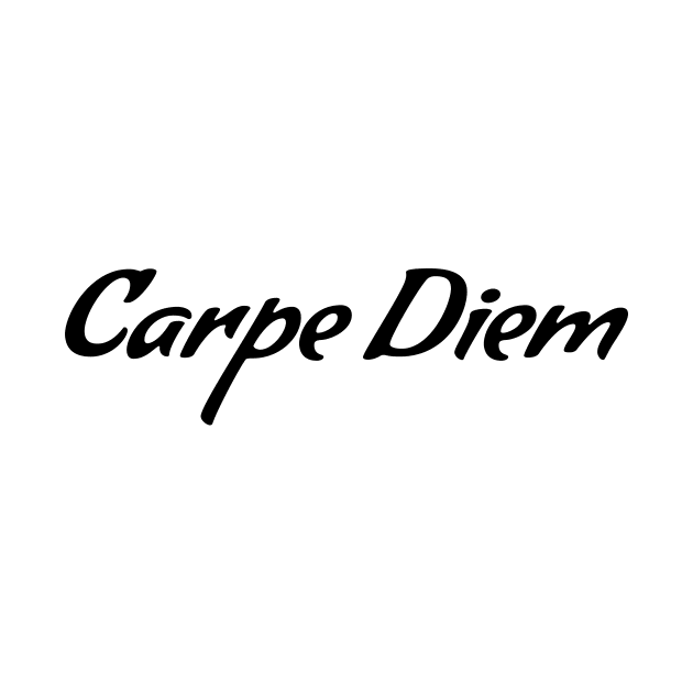 Carpe Diem / Hand Drawn Lettering / Black on White by Magicform