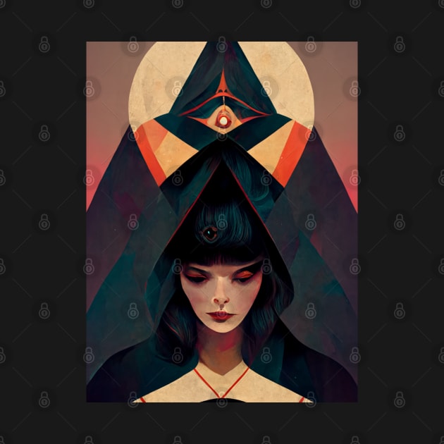 Occult Witch _ Spooky _ Geometrical _Halloween by Premium Ink