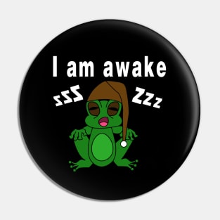 A sleepy frog Pin
