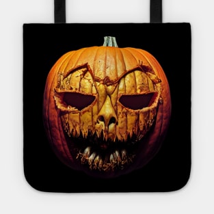 Scary Halloween Pumpkin Art Tote