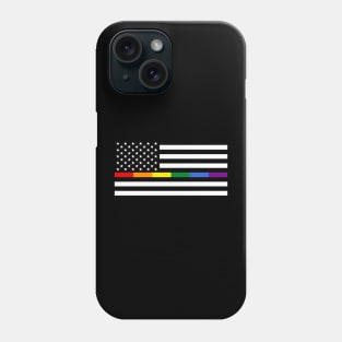 Thin Rainbow Line American Flag Phone Case