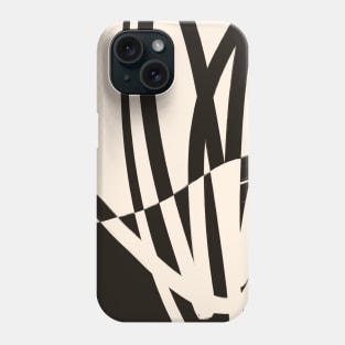 Black and White Abstract Simple Shapes Phone Case