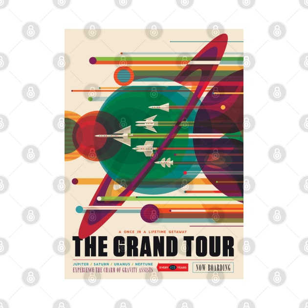 The Grand Tour Space Race Era Poster by Slightly Unhinged