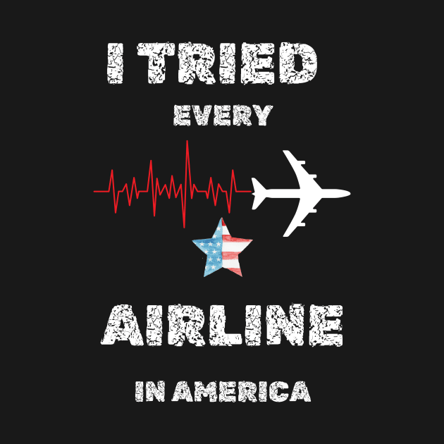 Frequent flyer Airplane travel America gift by fantastic-designs