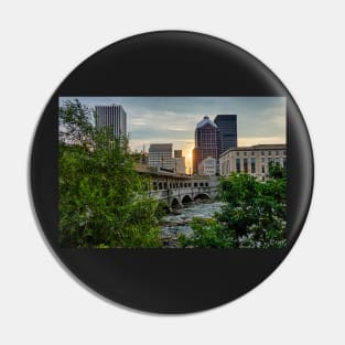 Rochester NY Sunrise Genesee River Grass Pin