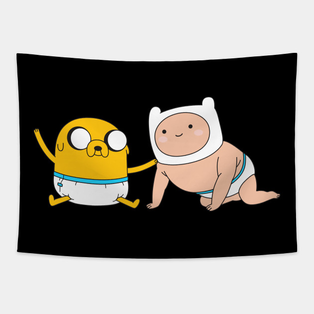 Baby Finn Jake Adventure Time Tapestry Teepublic