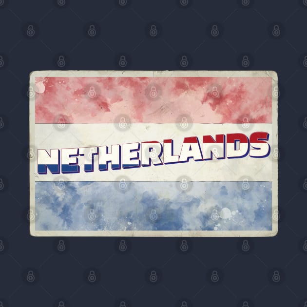 Netherlands vintage style retro souvenir by DesignerPropo