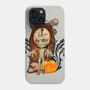 Funny mummy with pumpkin Phone Case