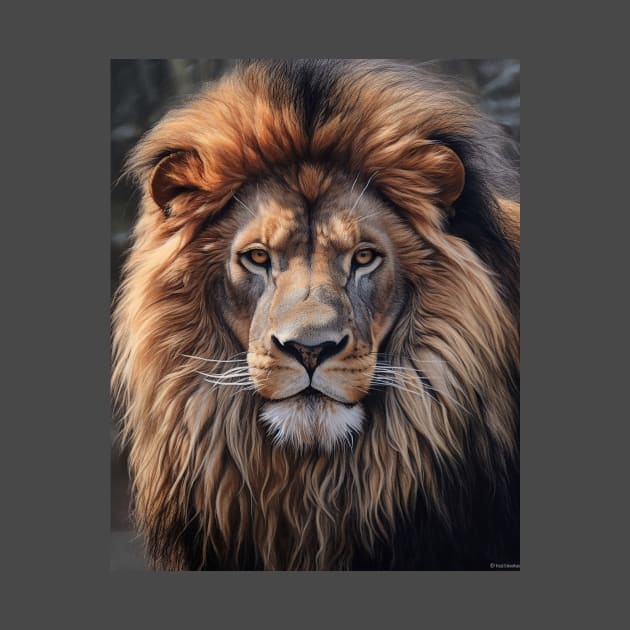 Majestic African Lion in Hyperrealistic Oil Paint - Amazing Zoo Art by ABART BY ALEXST 